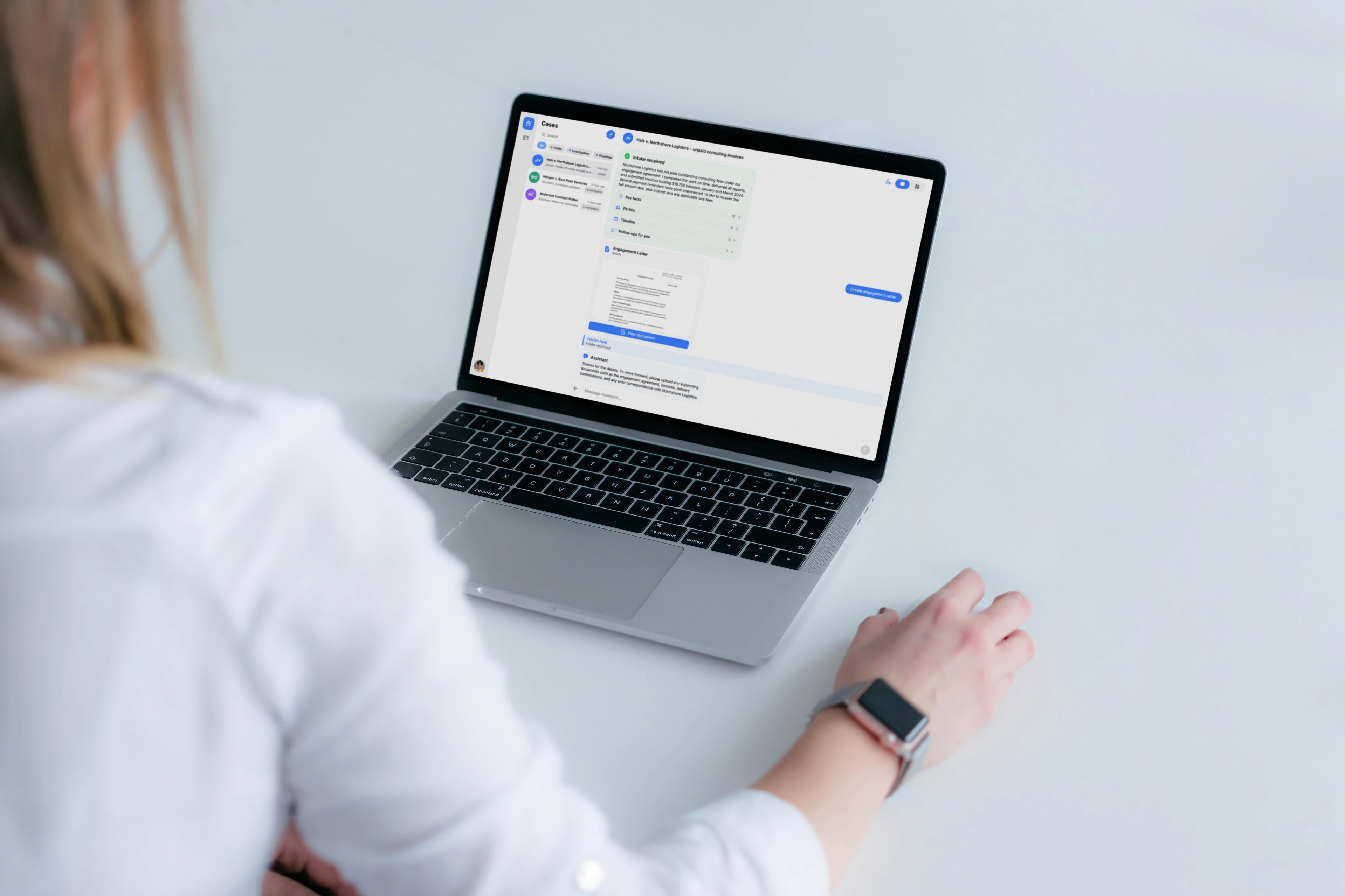 Sitting down at the desk with Jural open on a MacBook